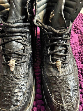 Belvedere Crocodile Black High Top Sneakers